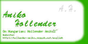 aniko hollender business card